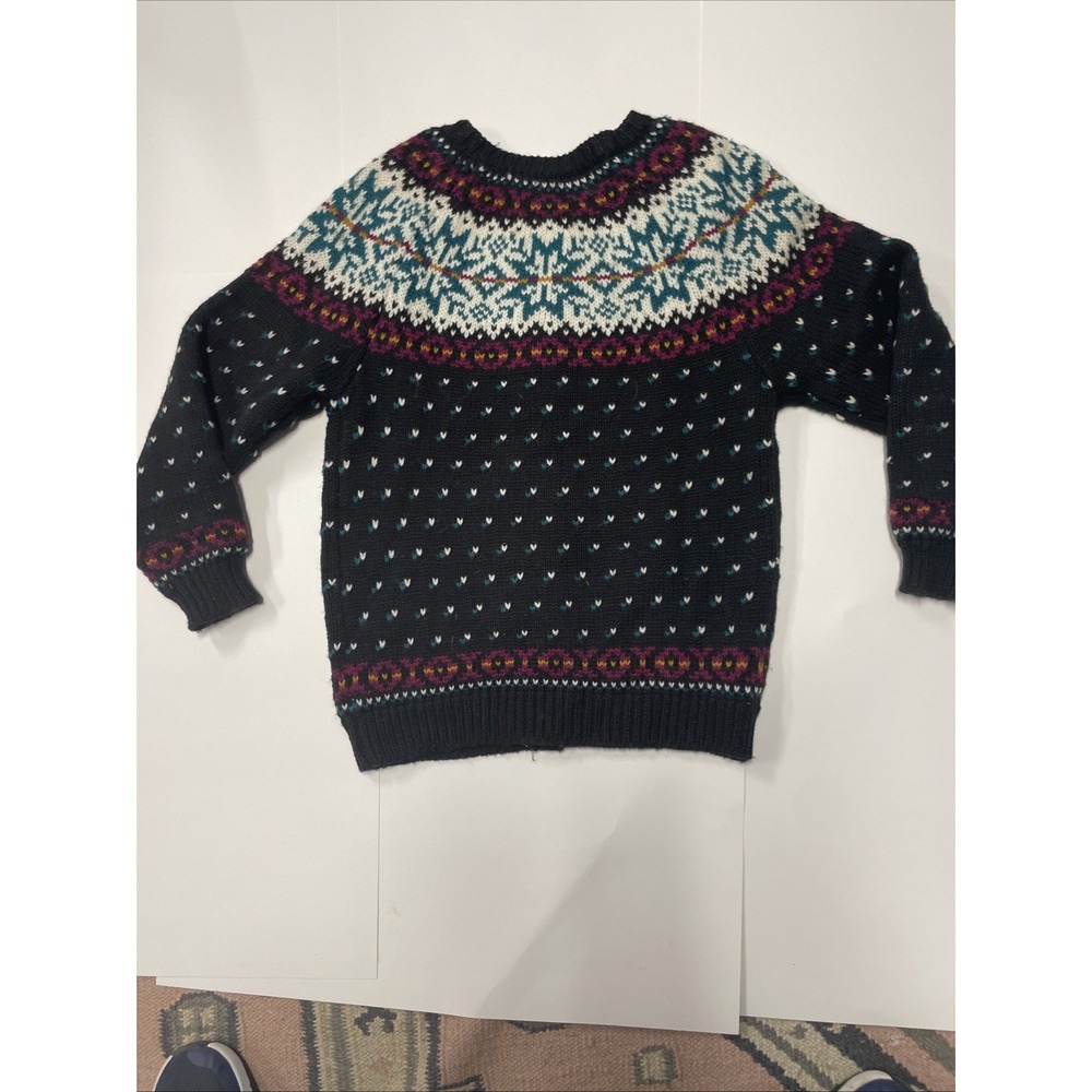 Northern Isles Cardigan Snowflake Sweater Sz Small Cotton Blend VTG - Picture 6 of 6